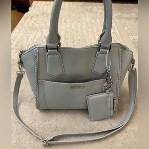 Steve Madden blue crossbody bag with matching wallet